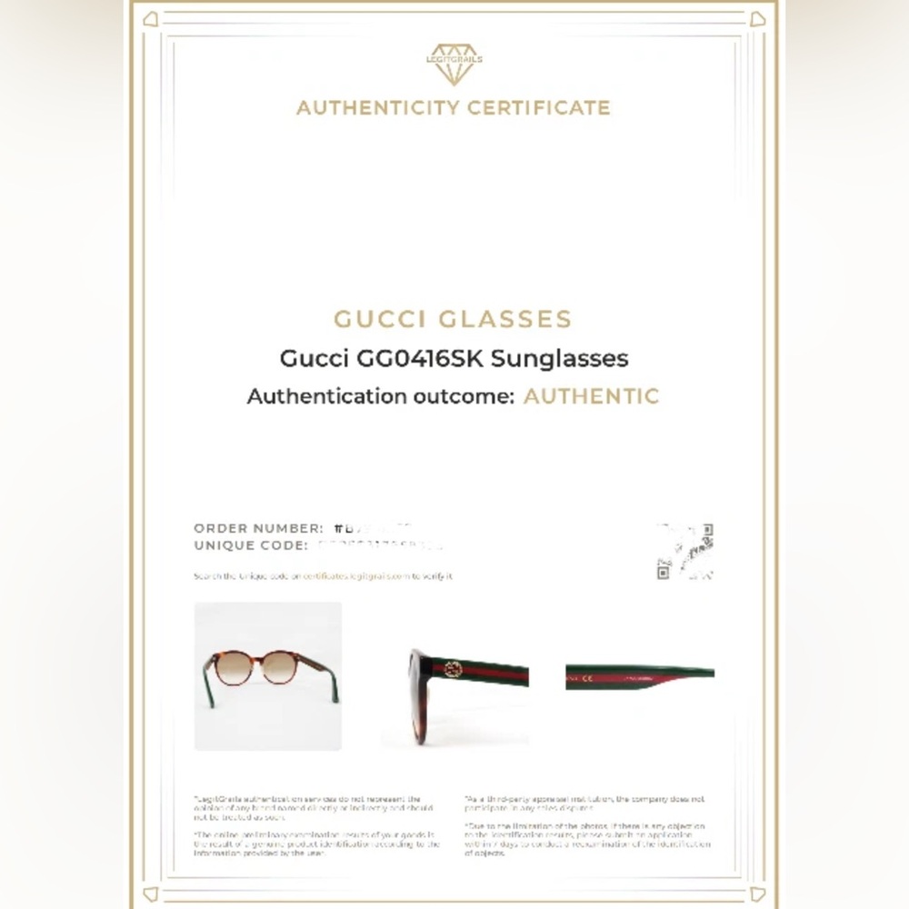 NEW [Gucci] Authenticated Luxury Round Sunglasses in Tortoiseshell/Green Acetate - Picture 15 of 15